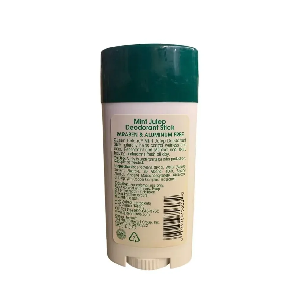 Queen Helene Mint Julep Deodorant Stick Solid 2.7 oz (DISCONTINUED) NOS